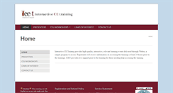 Desktop Screenshot of interactivecetraining.com